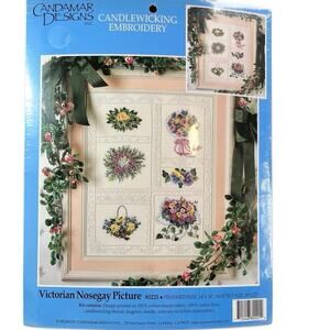 Vintage 1995 Needlepoint/Cross Stitch Victorian Nosegay Kit